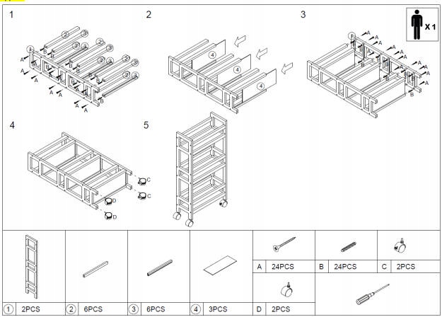 REGAŁ ŁAZIENKOWY BAMBUSOWY na kółkach 3 półki