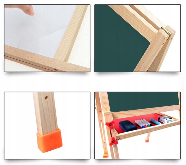 Drewniana Tablica Magnetyczna Kredowa magnesy 709 45 x 90cm