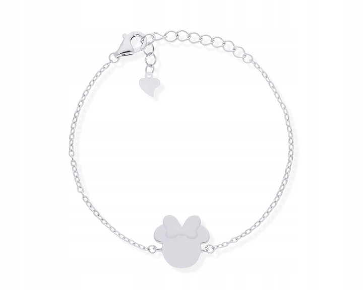 Bransoletka Srebrna Dla Dziewczynki Myszka Miki Minnie + Grawer pr.925