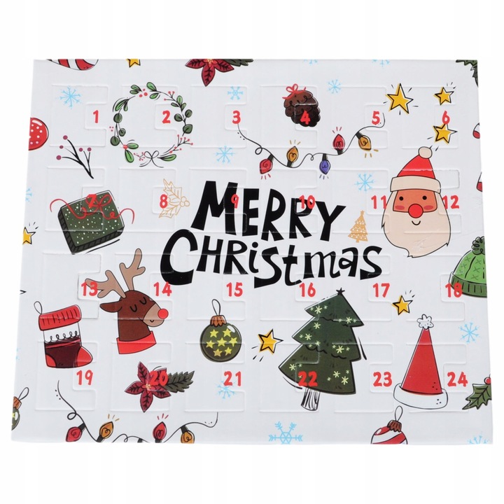 KALENDARZ ADWENTOWY DLA DZIECI ŚWIĄTECZNY 24 BRANSOLETKA BIŻUTERIA FASHION