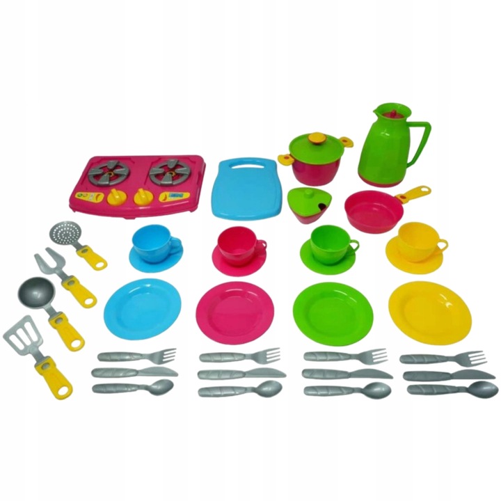 Zestaw kuchenny Gotowanie Przybory Kuchenne Garnki Patelnia Talerze 3589