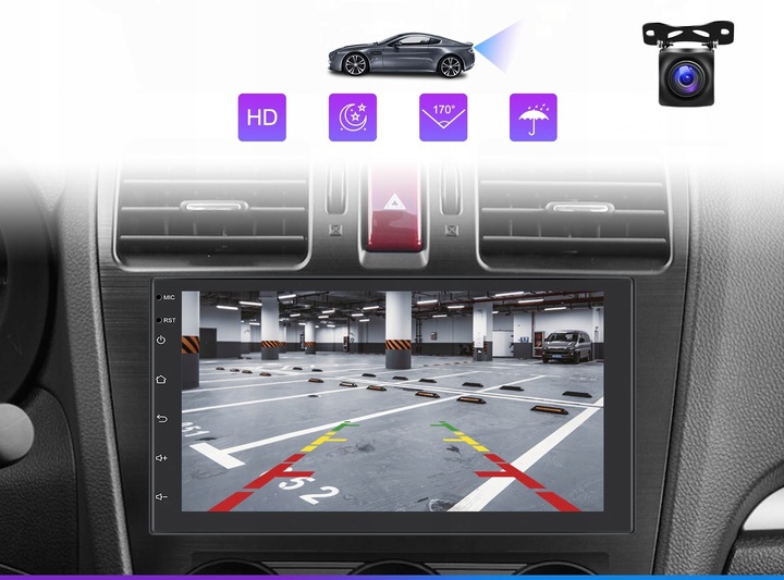 RADIO SAMOCHODOWE 2 DIN ANDROID AUTO CARPLAY 6GB/128GB ANDROID WIFI RDS DSP