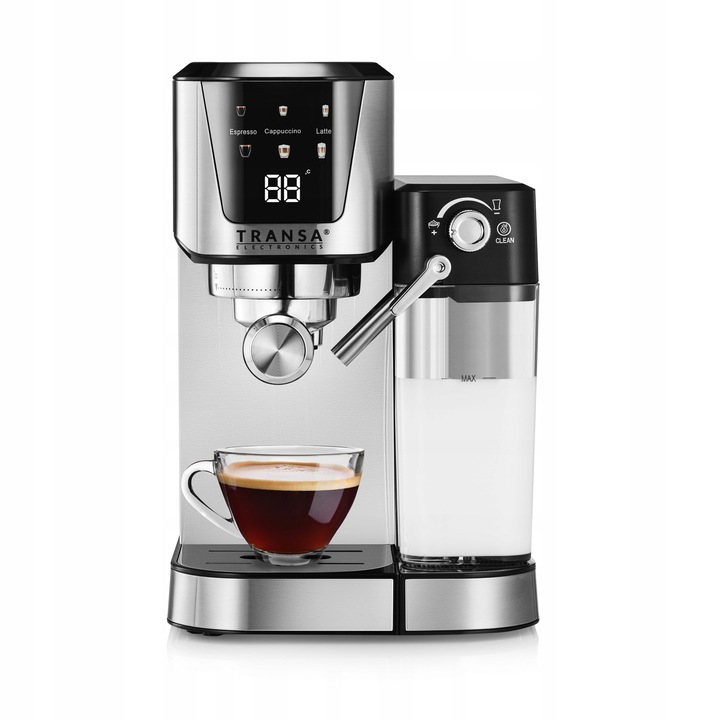 Ekspres ciśnieniowy kolbowy ze spieniaczem AUTOMAT LCD Pompka ULKA 20 BAR