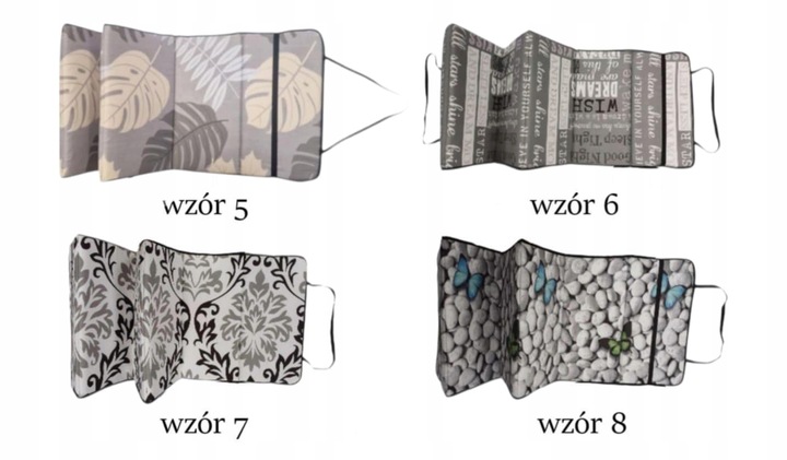 MATERAC PLAŻOWY, RÓŻNE WZORY mata na plaże kamieniste Chorwacja