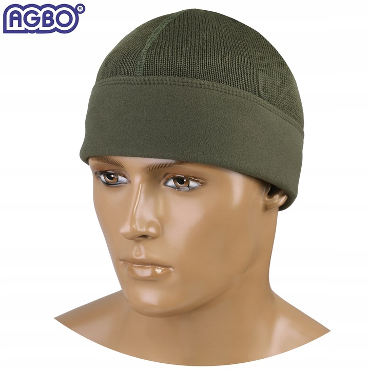 CZAPKA ZIMOWA WOJSKOWA WP WZ.420Z-MON Wełna MERINO Dwustronna Olive 54-55