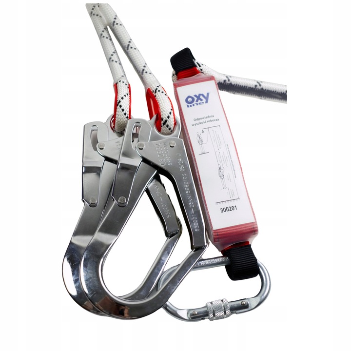 Szelki bezpieczeństwa BHP z AMORTYZATOREM Y - zestaw BASIC + 03 OXYLINE