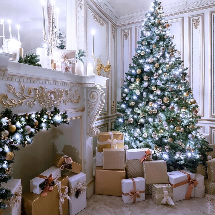 LAMPKI SOPLE ZEWNĘTRZNE CHOINKOWE 500 LED ŚWIATEŁKA ŚWIĄTECZNE +FLASH 22.5M