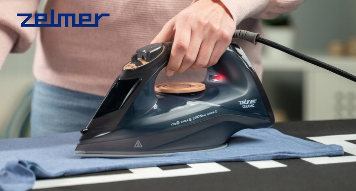 ZELMER ŻELAZKO PAROWE PAROWNICA UBRAŃ SAMOCZYSZCZĄCE CERAMICZNE 2400W