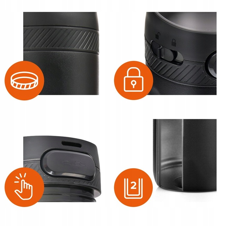 KUBEK TERMICZNY TERMOS NA KAWĘ HERBATĘ MAJESTIC SPORT NORD 420 ML