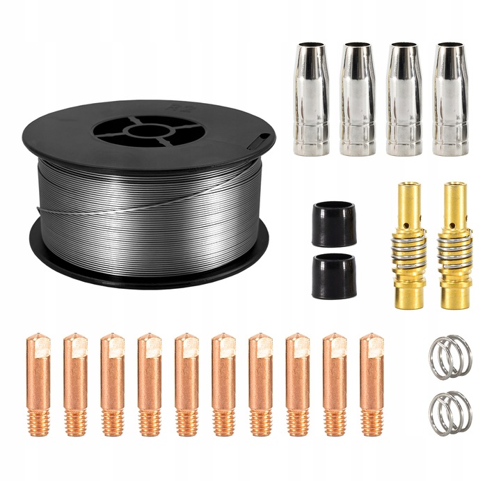 Drut spawalniczy samoosłonowy fi 0,8mm | części uchwytu spawalniczego MB15