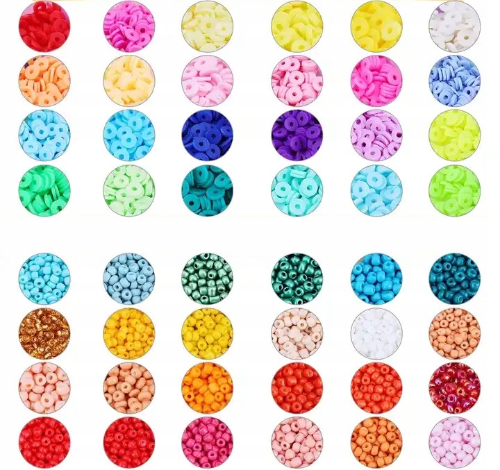 OGROMNY Zestaw do Robienia Biżuterii Bransoletek Literki Buźki Charmsy XXL