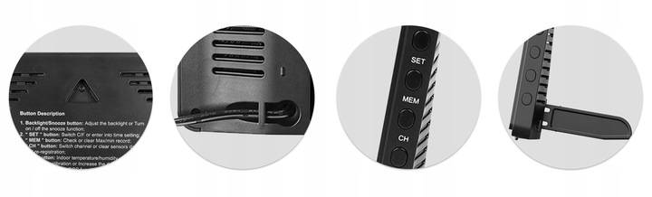 BEZPRZEWODOWA STACJA POGODY POGODOWA HIGROMETR