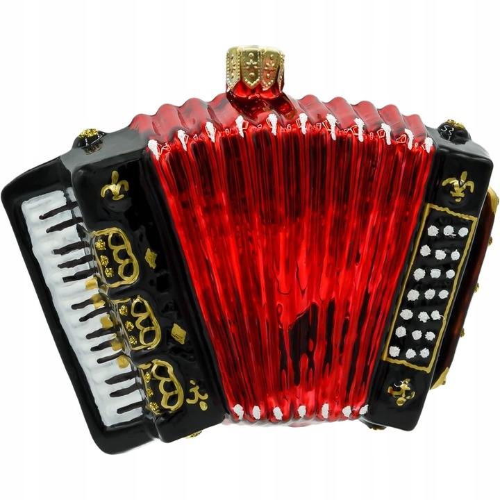 Bombka choinkowa ręcznie malowana - Akordeon