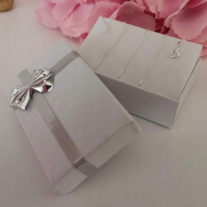 Łańcuszek srebrny DAMSKI ŻMIJKA linka diamentowana 45cm 0.9mm 925