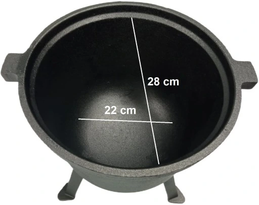 KOCIOŁEK ŻELIWNY GARNEK myśliwski węgierski pieczonki 10L na OGNISKO GRILL