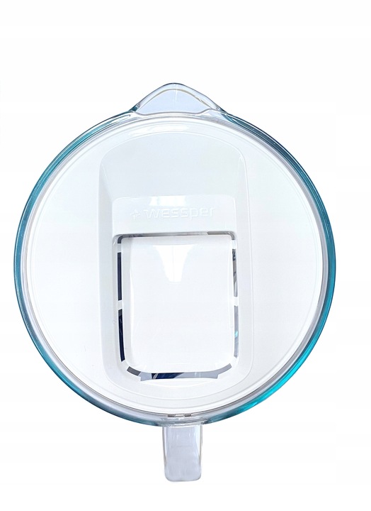Dzbanek filtrujący SZKLANY 3l WESSPER D2 BOROSILICATE BIAŁY + 4X WKŁAD