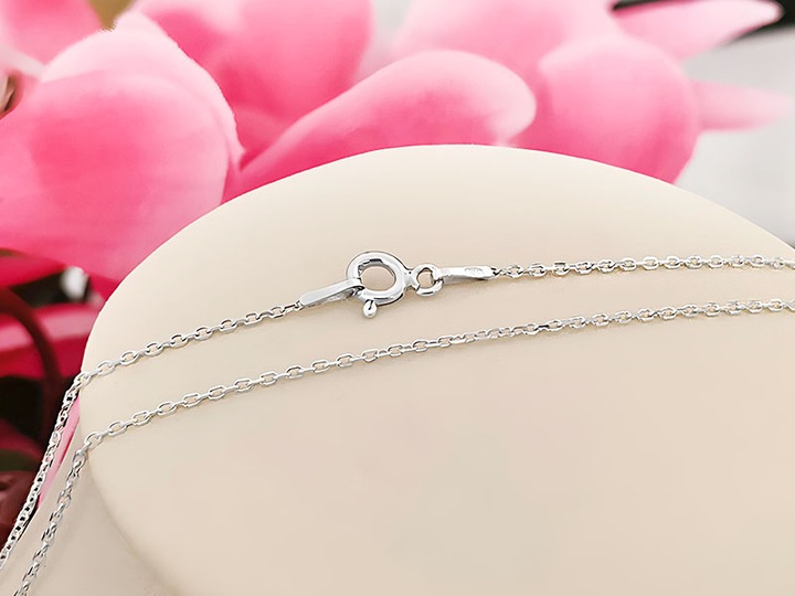 Srebrny łańcuszek 925 ankier silny splot 50cm chrzest komunia na prezent