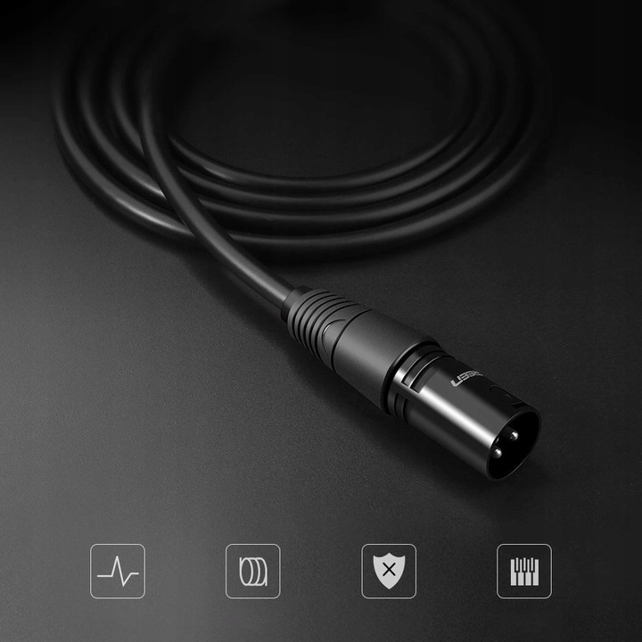 UGREEN PRZEDŁUŻACZ KABEL AUDIO PRZEWÓD DO MIKROFONU XLR JAKOŚĆ + RYSIK