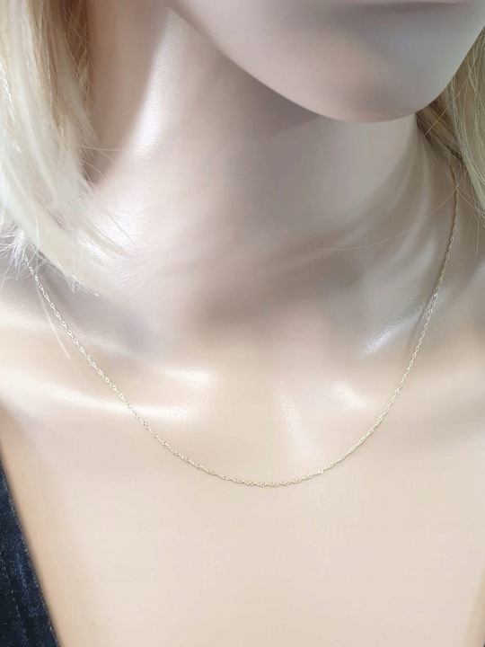 Złoty łańcuszek pełny singapur Próba 585 45 cm