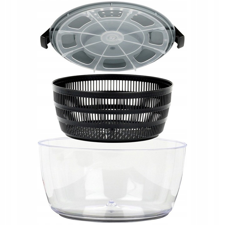 Duża WIRÓWKA SAŁATY warzyw owoców suszarka obrotowa pojemnik sitko cedzak