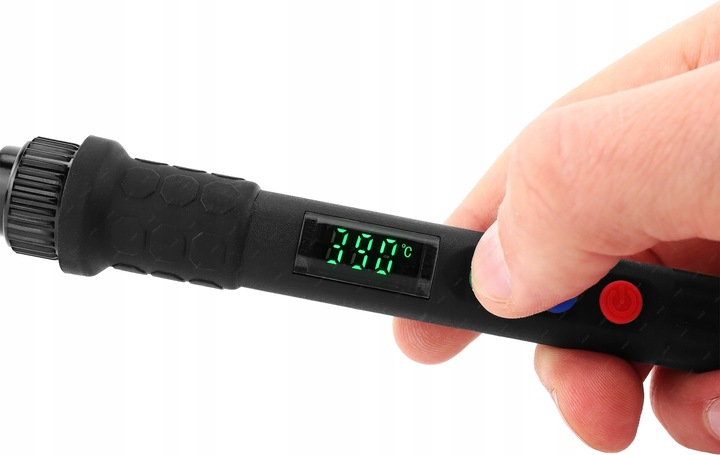 LUTOWNICA PRECYZYJNA KOLBOWA S801B 80W Z REGULACJĄ TEMPERATURY + 9 GROTÓW