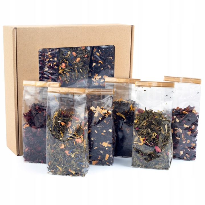 ZESTAW HERBAT mix smaków na prezent premium JAKOŚĆ 6 torebek