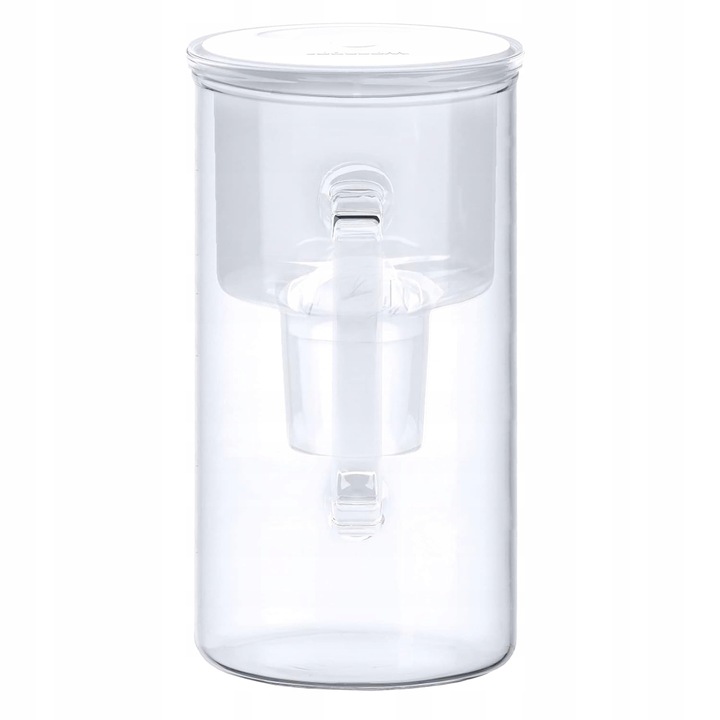 Dzbanek filtrujący SZKLANY 3l WESSPER D2 BOROSILICATE BIAŁY + 4X WKŁAD