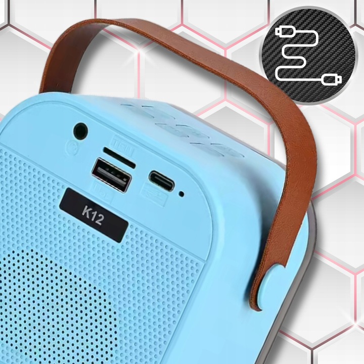 ZESTAW KARAOKE 2 MIKROFONY + GŁOŚNIK BEZPRZEWODOWY BLUETOOTH SUPER DŹWIĘK