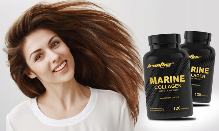 IRONFLEX KOLAGEN MORSKI RYBI 120kaps COLLAGEN MARINE KWAS HIALURONOWY WIT C