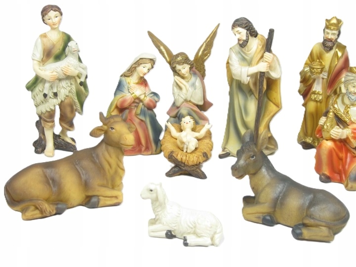 CUDOWNE Figurki do Szopki KOLOROWE, 11-części - maks. 7,0cm wysokie