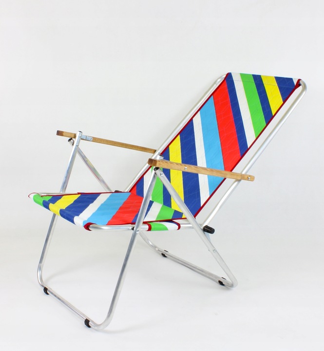 Leżak - krzesło plażowe, składane, turystyczne, dwie funkcje, MAX 120 kg TE