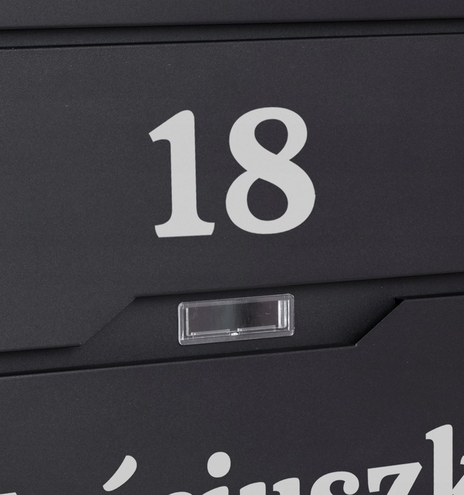 SKRZYNKA POCZTOWA NA LISTY GAZETY Z NAPISEM NUMEREM DOMU SPERSONALIZOWANA