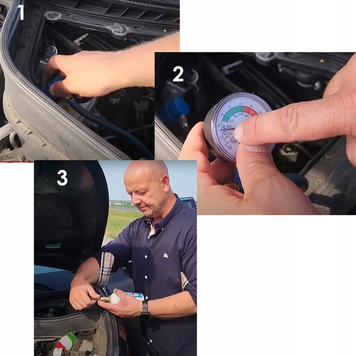 Zestaw Preparat 3w1 + Gaz R134a z przewodem do klimatyzacji w autach