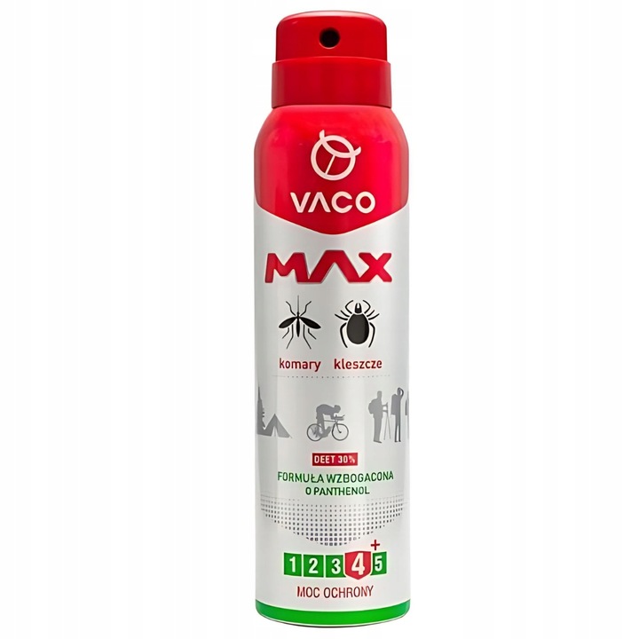 Spray na komary, kleszcze i meszki Max z DEET 30% Vaco 100 ml x 3 sztuki