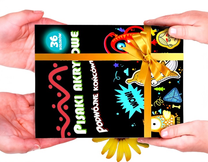 MARKERY AKRYLOWE PISAKI FLAMASTRY Z FARBĄ 36szt DWUSTRONNE WODOODPORNE