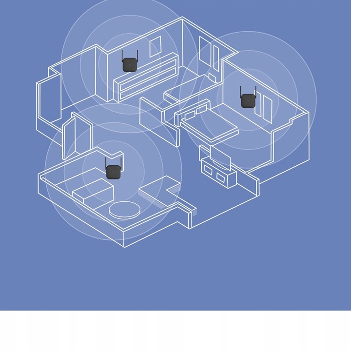 WZMACNIACZ Wi-Fi SYGNAŁU XIAOMI REPEATER 300Mb/s ZASIĘG 100M STAŁY ZASIĘG