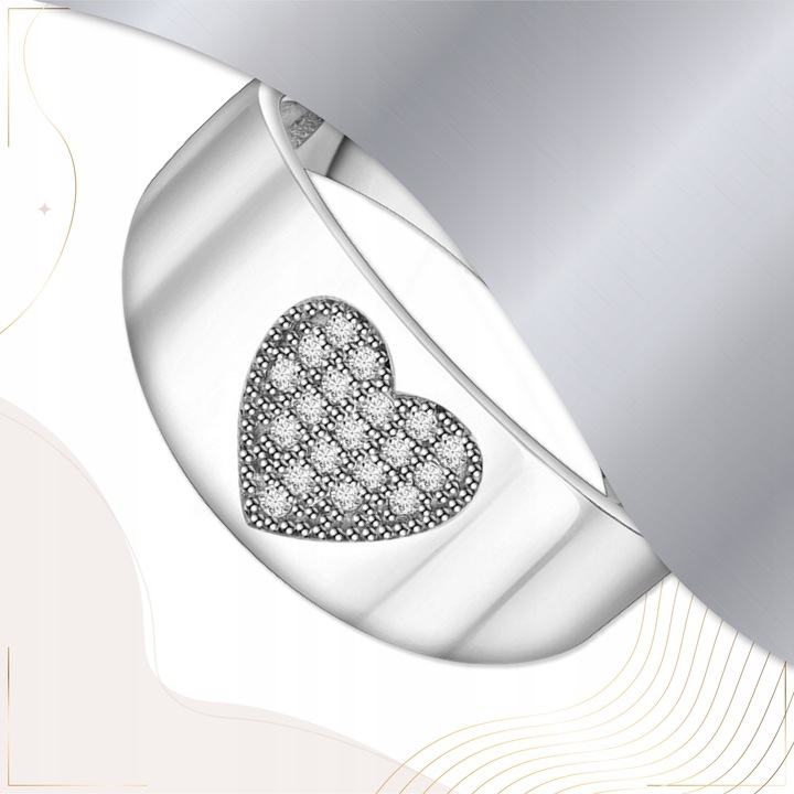 SREBRNY pierścionek OBRĄCZKA SREBRO 925 z CYRKONIAMI wyjątkowy PREZENT