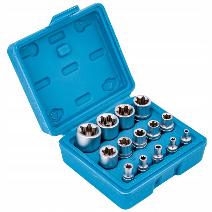 KLUCZE NASADOWE TORX E4-E24 NASADKI TORKS wew 14el