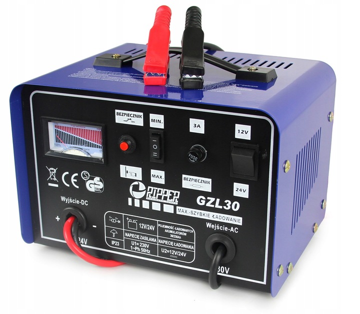 PROSTOWNIK Z FUNKCJĄ SZYBKIEGO ŁADOWANIA 30-250 Ah DO AKUMULUATORÓW AUTA