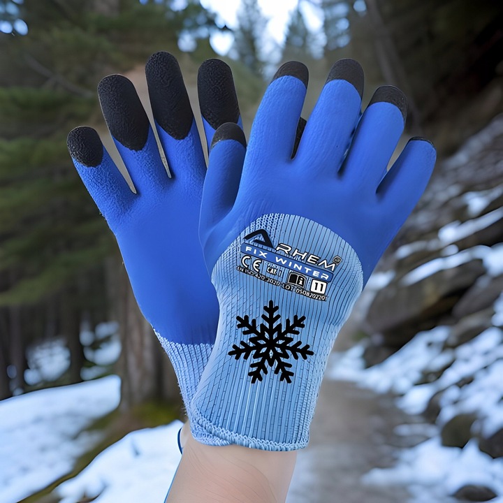 12 PAR Rękawice Robocze Ochronne BHP Ocieplane Zimowe Grube Arhem Winter 10