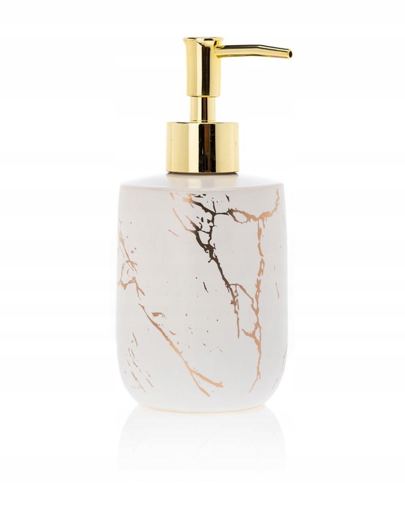 Komplet łazienkowy Lua White zestaw 3 el pojemnik dozownik mydelniczka GLAM