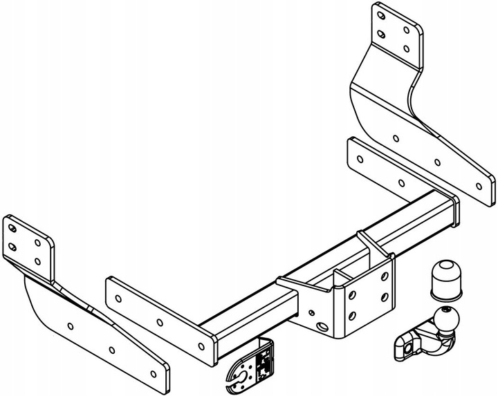 Hak holowniczy+MODUL7pin Ford TRANSIT Custom 2012-2023r Furgon VAN autobus