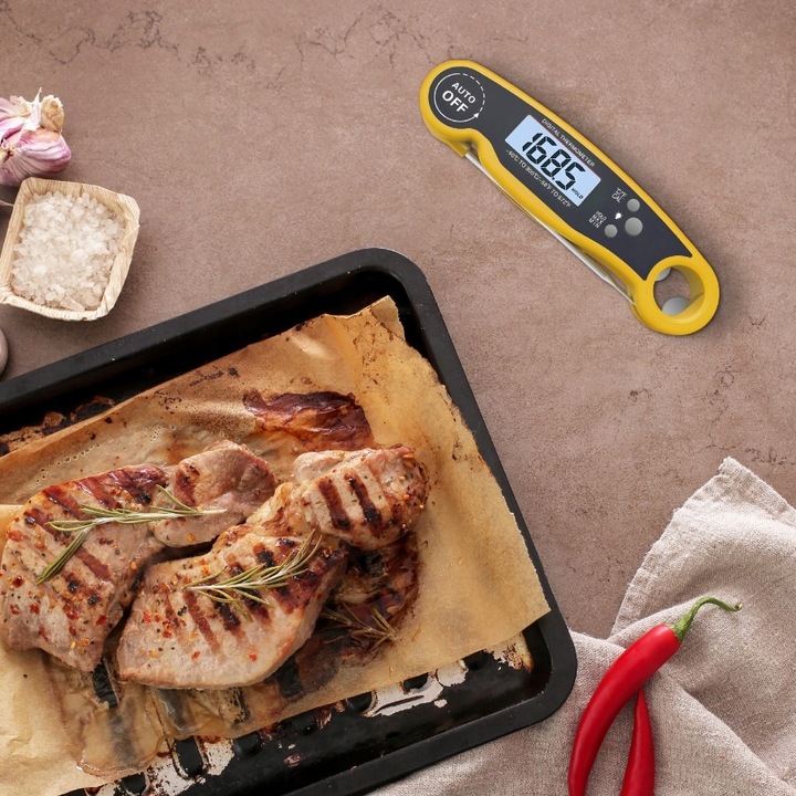 TERMOMETR KUCHENNY CYFROWY DO MIĘSA ŻYWNOŚCI NA GRILL SZPILKOWY LCD -50°C +