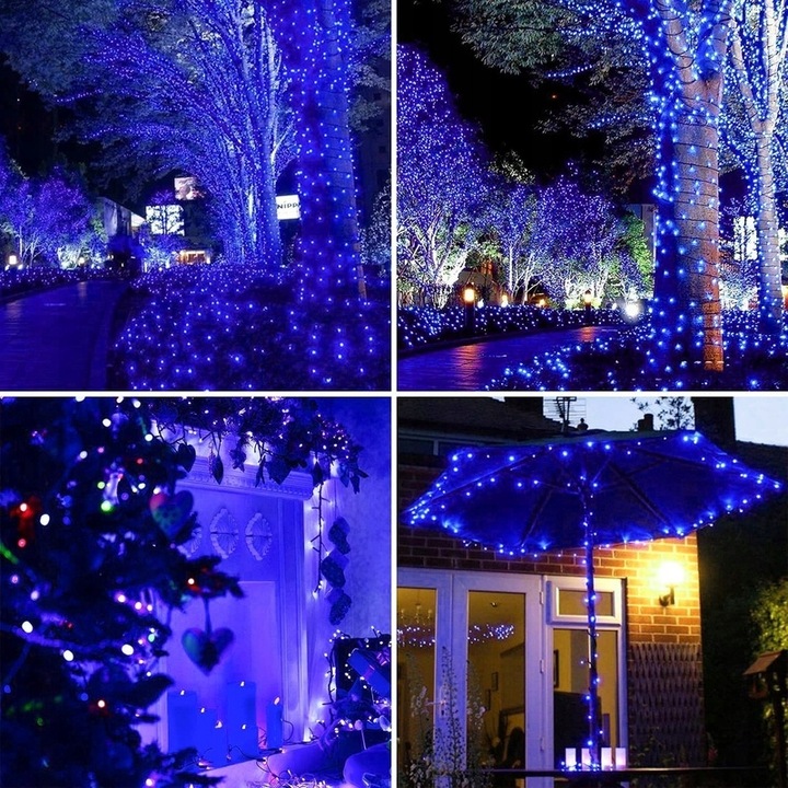 LAMPKI CHOINKOWE 200 LED ZEWNĘTRZNE WEWNĘTRZNE 20M OŚWIETLENIE ZIMNE