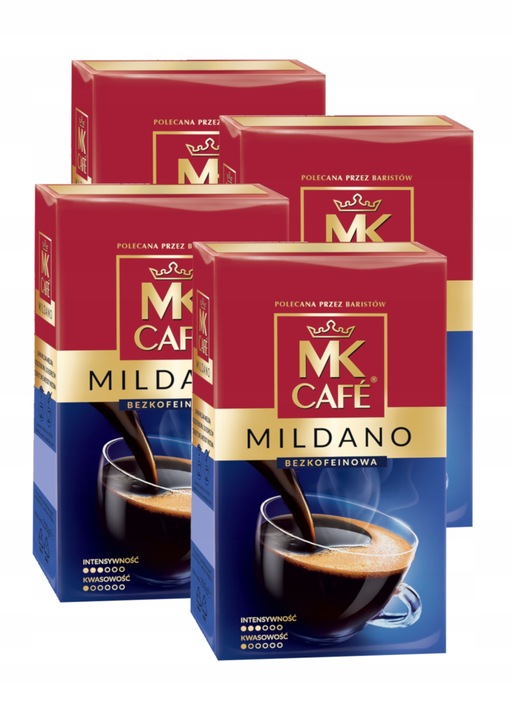 4 x Kawa mielona bezkofeinowa MK CAFE MILDANO 0,25