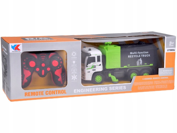 ŚMIECIARKA ZDALNIE STEROWANA AUTO R/C ŚWIATŁA KOSZ NA ŚMIECI