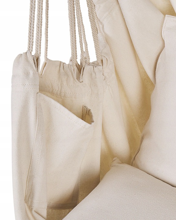 Fotel wiszący hamak boho huśtawka beżowy
