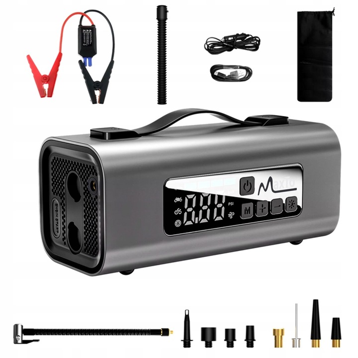 Jump Starter Booster Kompresor Samochodowy Dmuchawa Powerbank