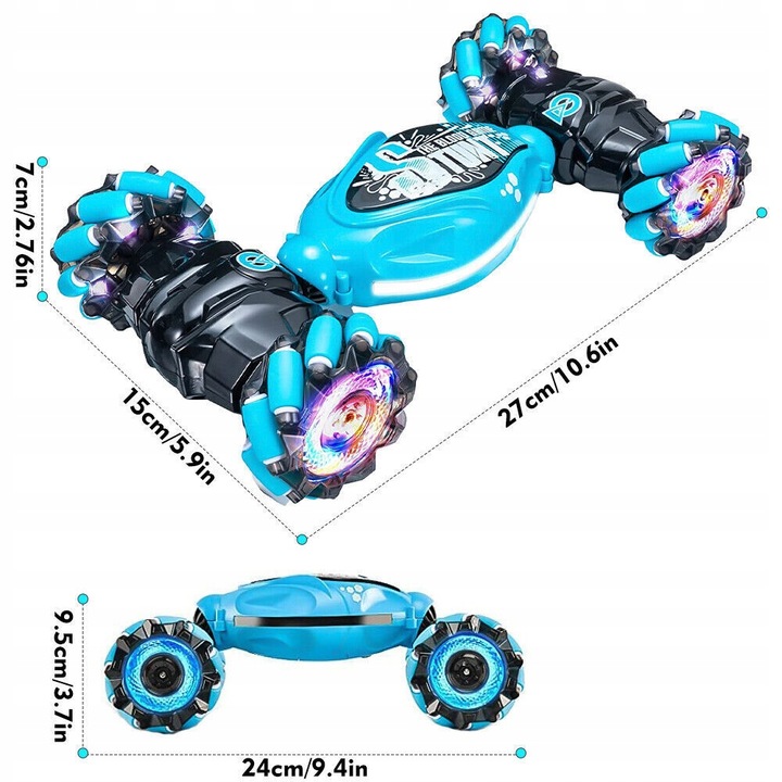 GESTÓW RC SAMOCHÓD KASKADERSKI, DEFORMACJA SAMOCHODY ZABAWKOWE DLA DZIEC