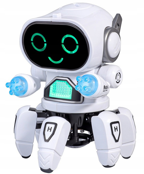 INTERAKTYWNY TAŃCZĄCY ROBOT DISCO LED DLA DZIECI tańczy na 6 nogach PREZENT